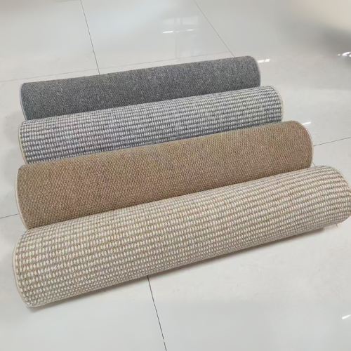 Beige Anti-Scratch Textured Entryway Mat Dirt Trapper Entrance Doormats  Faux Jute Modern Carpet