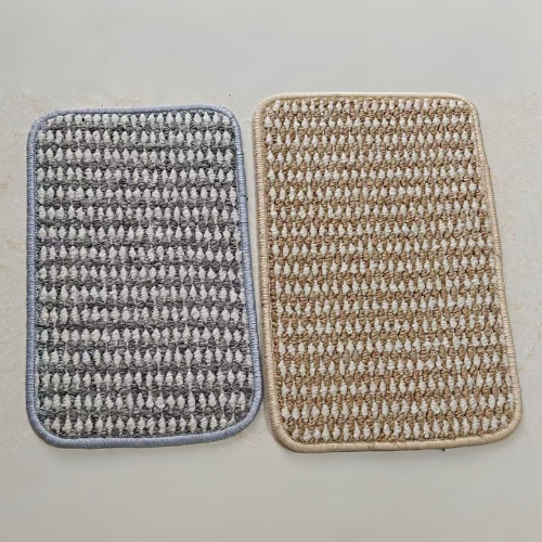 Beige Anti-Scratch Textured Entryway Mat Dirt Trapper Entrance Doormats  Faux Jute Modern Carpet