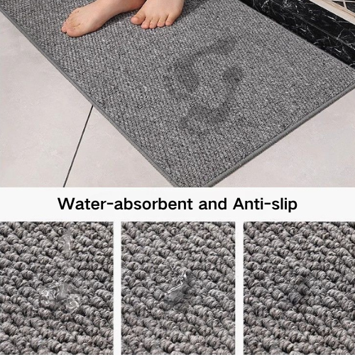 Beige Anti-Scratch Textured Entryway Mat Dirt Trapper Entrance Doormats  Faux Jute Modern Carpet