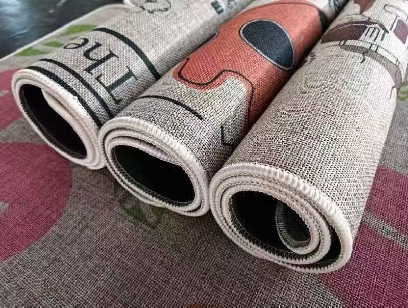 Linen-textured Kitchen Decorative Area Rugs Doormat Non Slip Home Decoration 