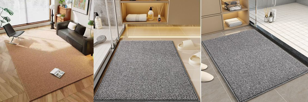 Beige Anti-Scratch Textured Entryway Mat Dirt Trapper Entrance Doormats Faux Jute Modern Carpet Beige Anti-Scratch Textured Entryway Mat Dirt Trapper Entrance Doormats Faux Jute Modern Carpet