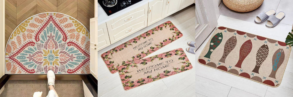 Linen-textured Kitchen Decorative Area Rugs Doormat Non Slip Home Decoration Linen-textured Kitchen Decorative Area Rugs Doormat Non Slip Home Decoration