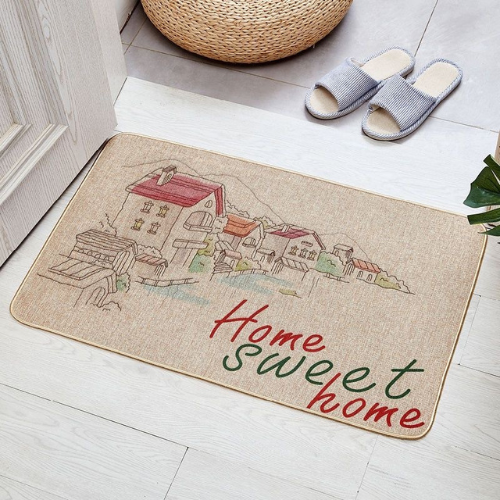  Linen-textured Kitchen Decorative Area Rugs Doormat Non Slip Home Decoration 