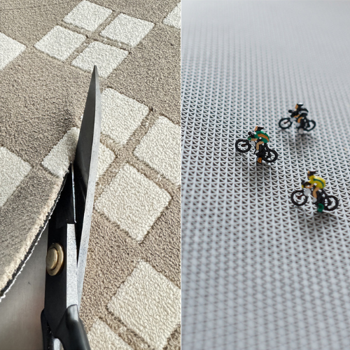 Patterned Low-Pile Rug Mat Short Pile Design Carpet Anti-slip for Decors