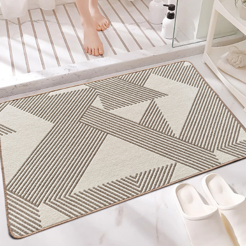 Patterned Low-Pile Rug Mat Short Pile Design Carpet Anti-slip for Decors
