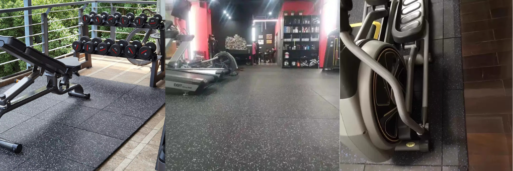 Eco-friendly Composite Speckled High-density Gym Rubber Tile Eco-friendly Composite Speckled High-density Gym Rubber Tile