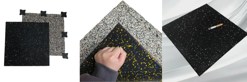 Eco-friendly Composite Speckled High-density Gym Rubber Tile Eco-friendly Composite Speckled High-density Gym Rubber Tile