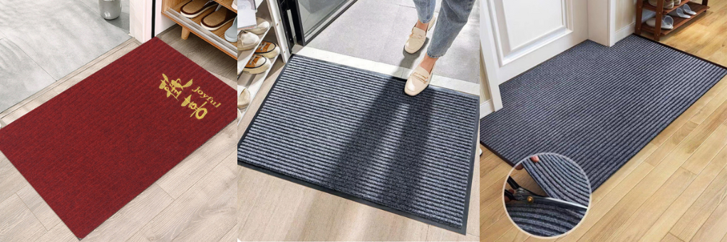 Heavy-Duty Two Stripes Floor Mat Non-Slip Scatter Rug Doormat Heavy-Duty Two Stripes Floor Mat Non-Slip Scatter Rug Doormat