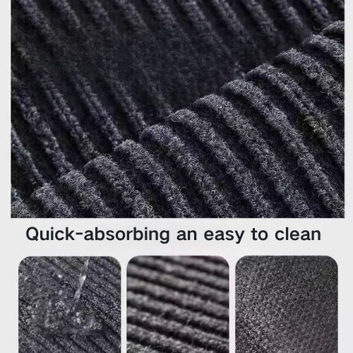 Heavy-Duty Two Stripes Floor Mat Non-Slip Scatter Rug Doormat